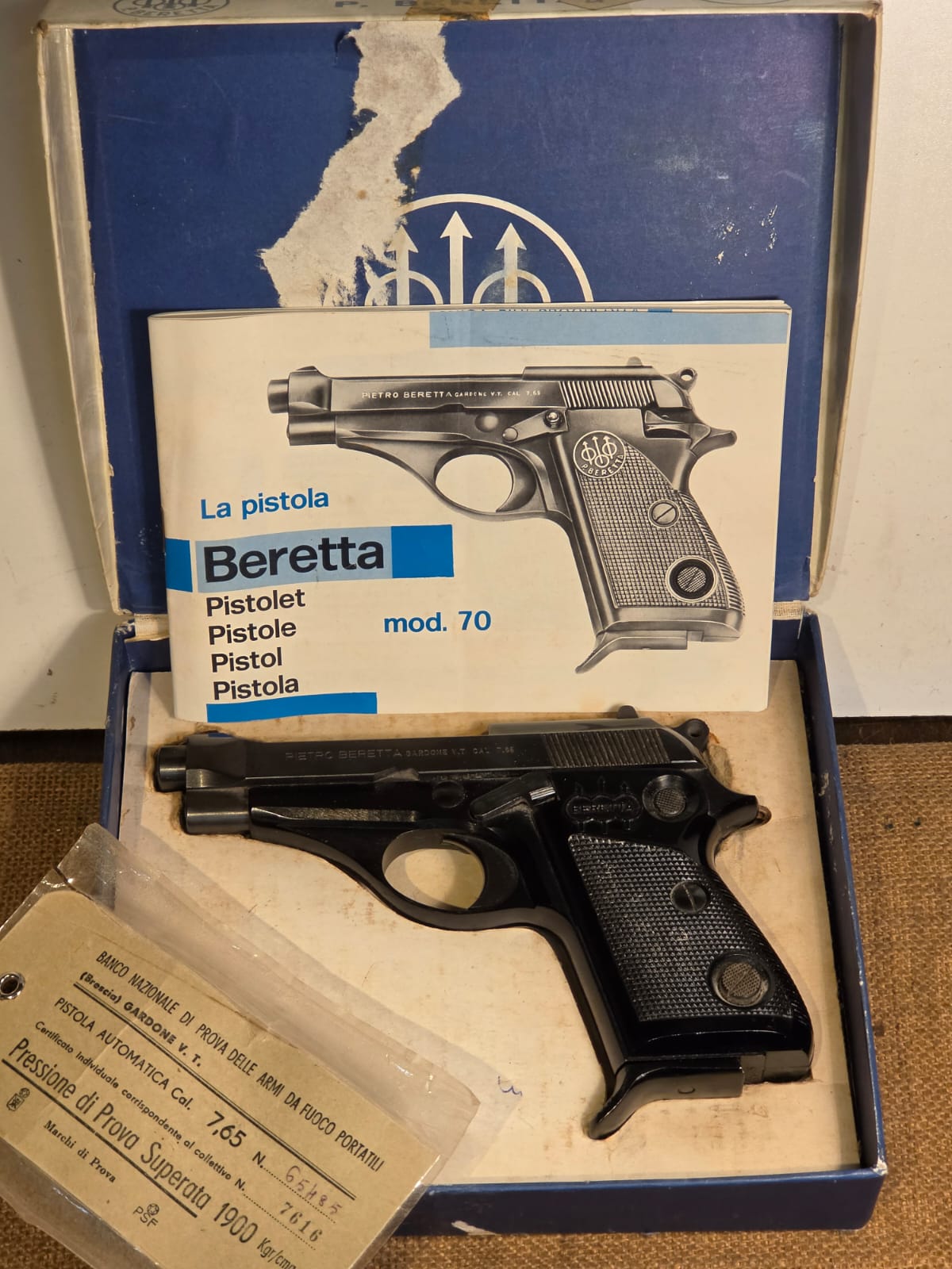 PISTOLA SEMIAUTOMATICA - MARCA BERETTA - MODELLO 70 - CALIBRO 7,65 BROWNING 3847